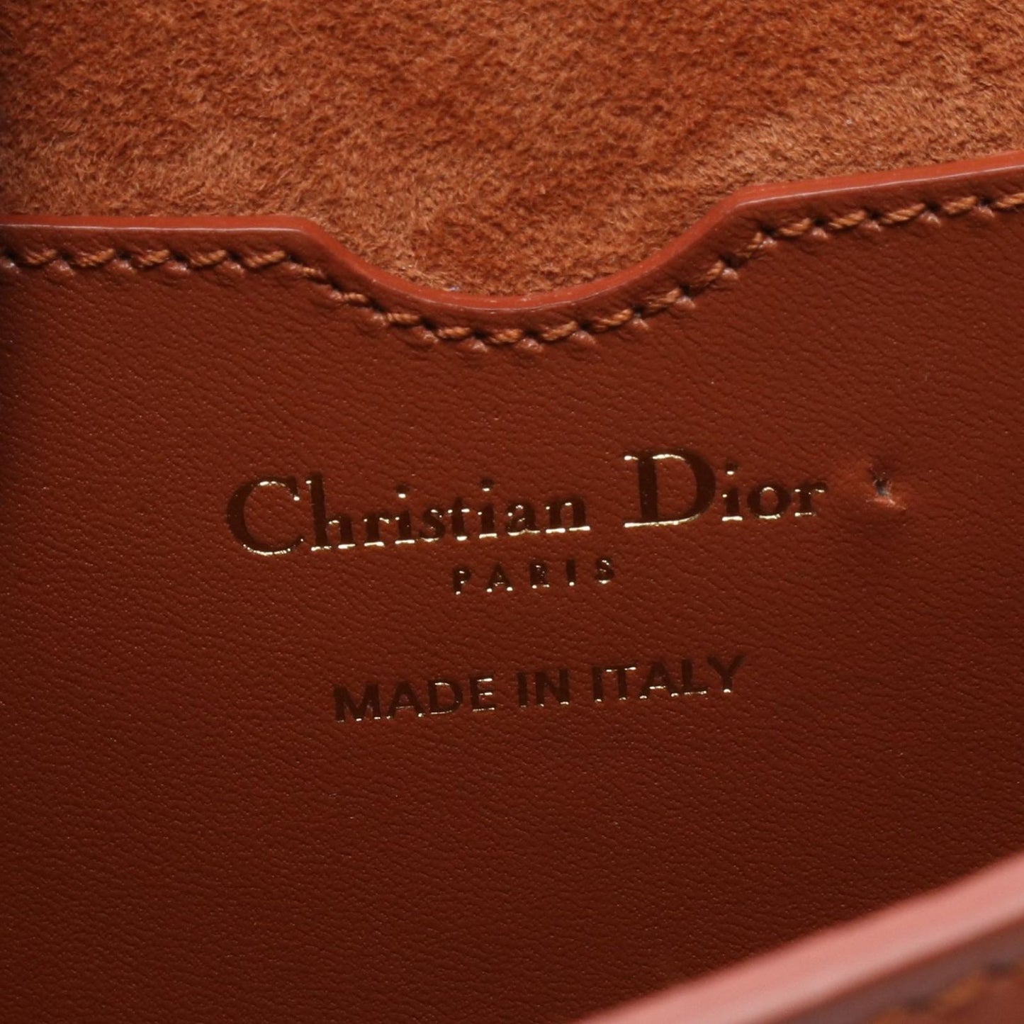 Dior Shoulder Bag Bobby White Jacquard Brown Leather — view 4