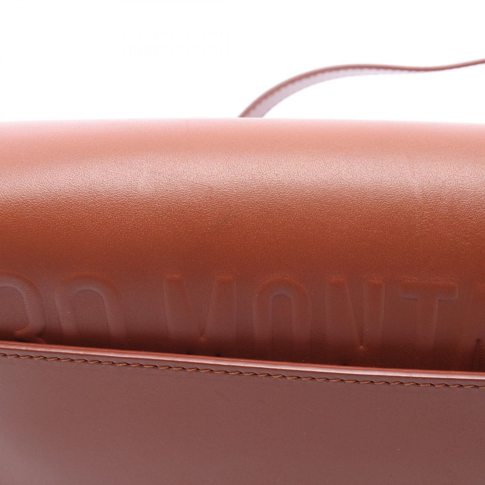 Dior Shoulder Bag Bobby White Jacquard Brown Leather — view 5