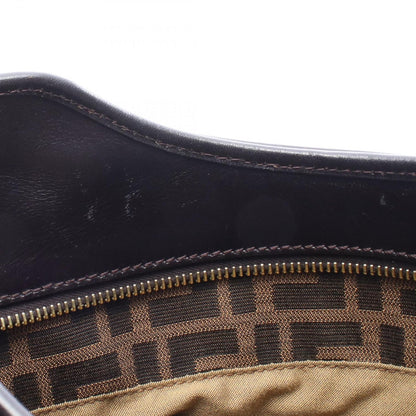 Fendi Shoulder Bag Zucca Brown Canvas Leather — view 5