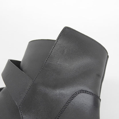 Hermes Neo Kelly Plain Toe Short Boots Shoes Black — view 4