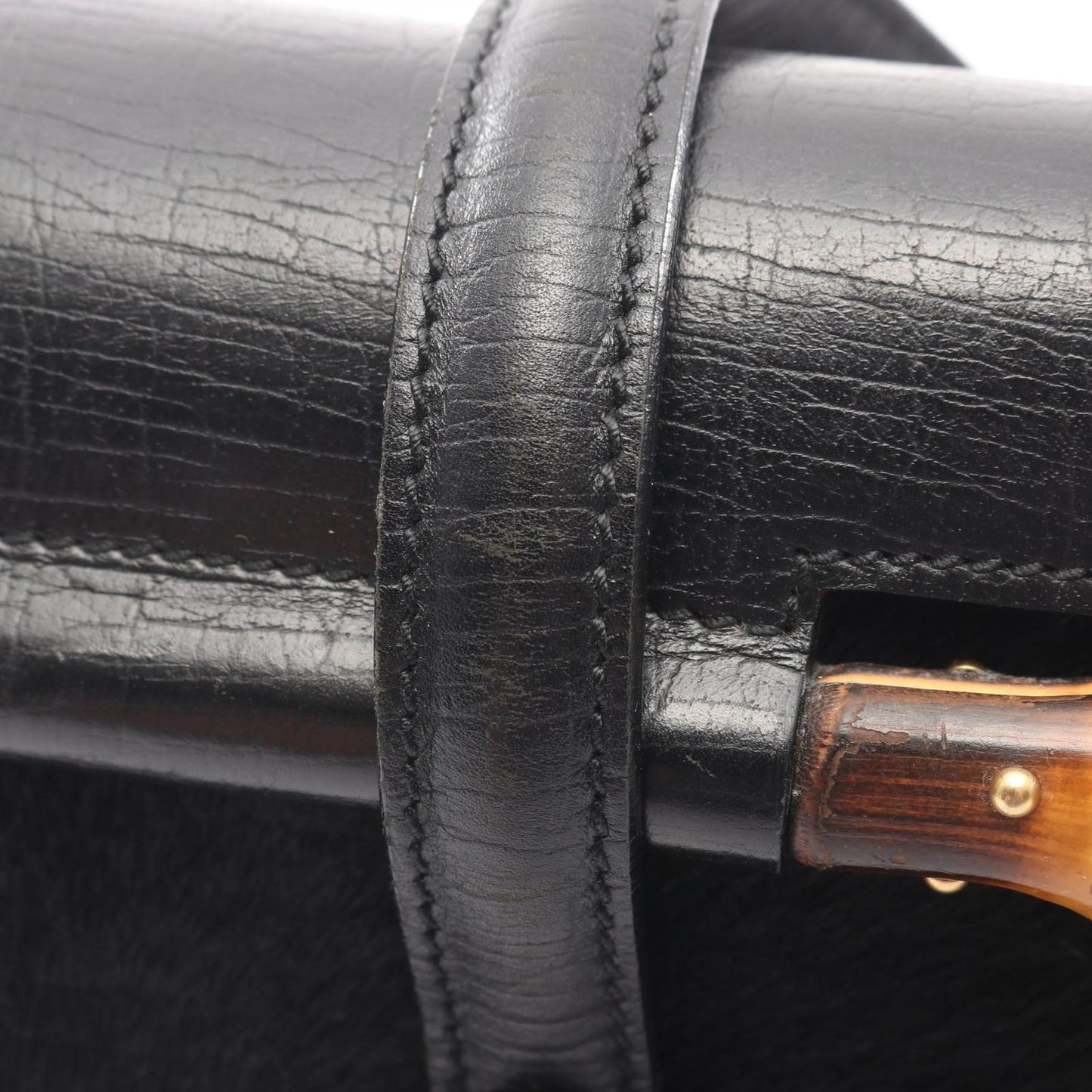 Gucci Shoulder Bag Bamboo Black Leather — view 8