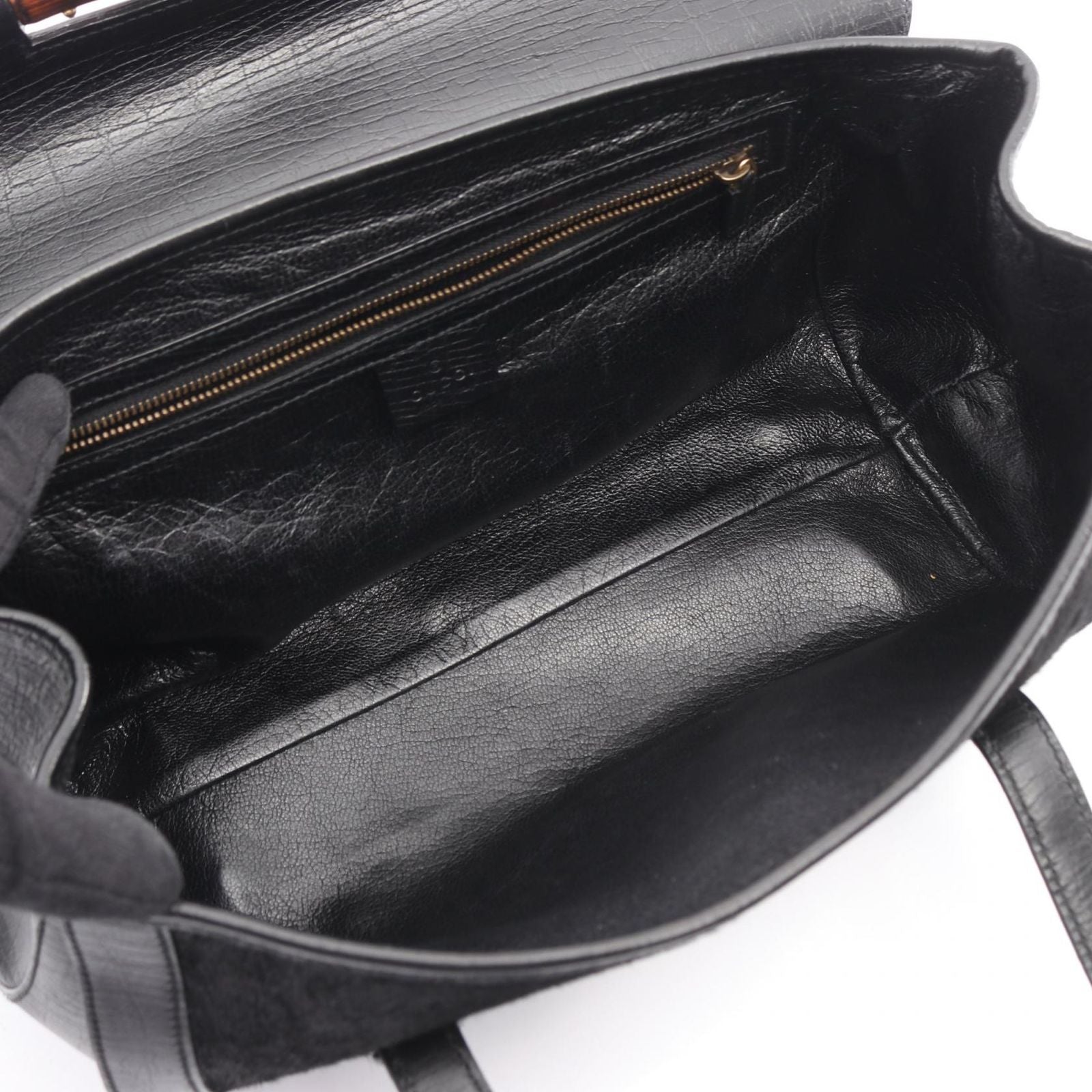 Gucci Shoulder Bag Bamboo Black Leather — view 3
