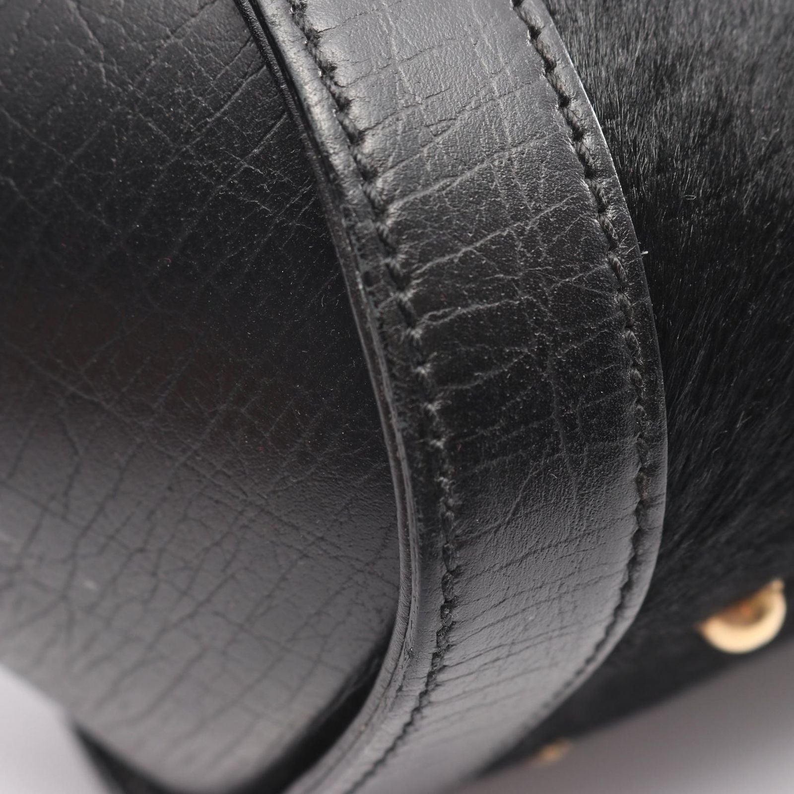Gucci Shoulder Bag Bamboo Black Leather — view 9