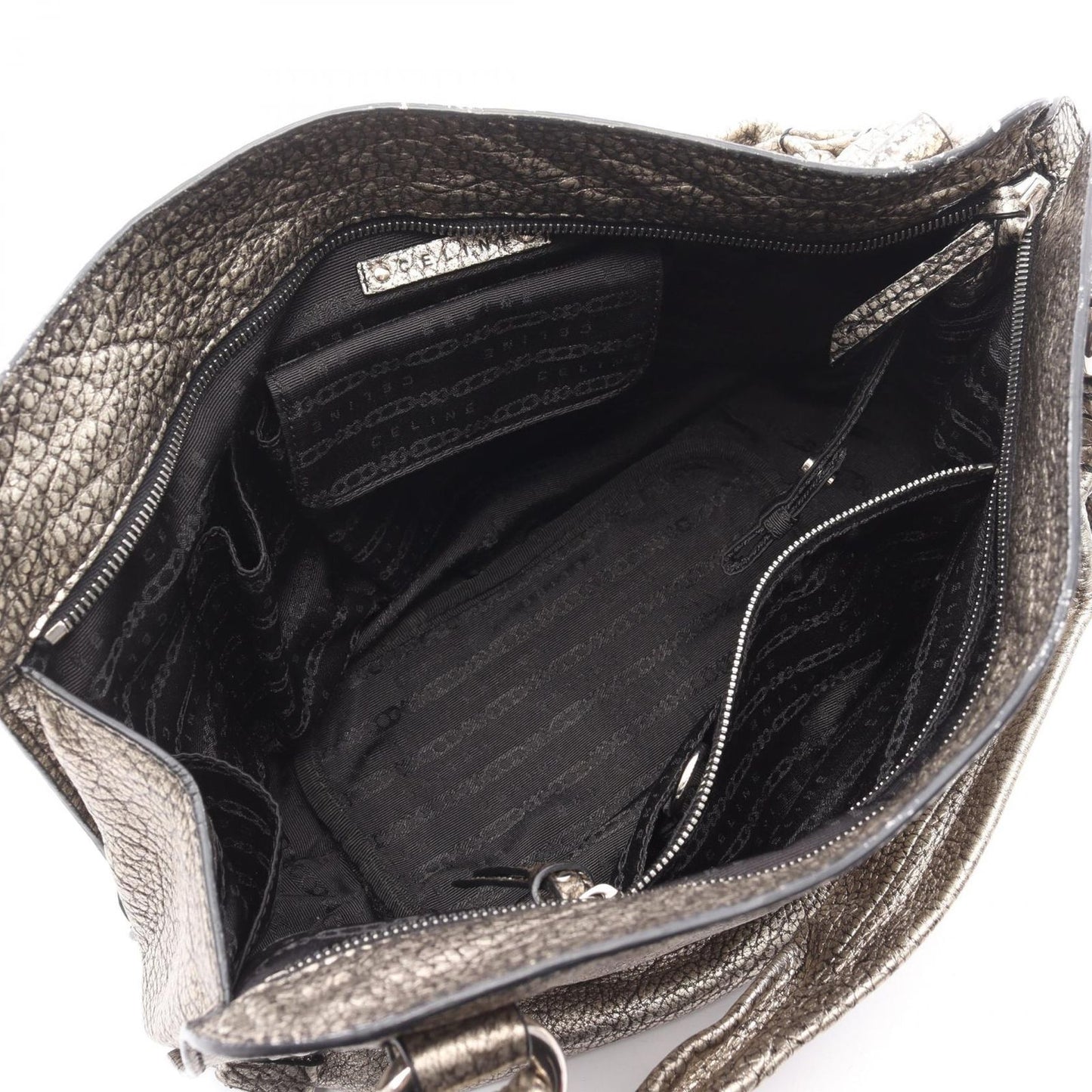 Celine Handbag Bittersweet Metallic Gold Leather Shoulder — view 3