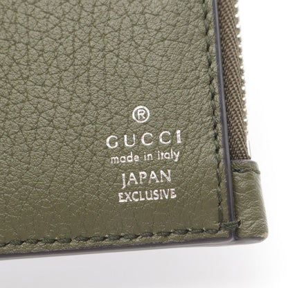 Gucci Bifold Wallet Logo Coin Khaki Leather — view 5