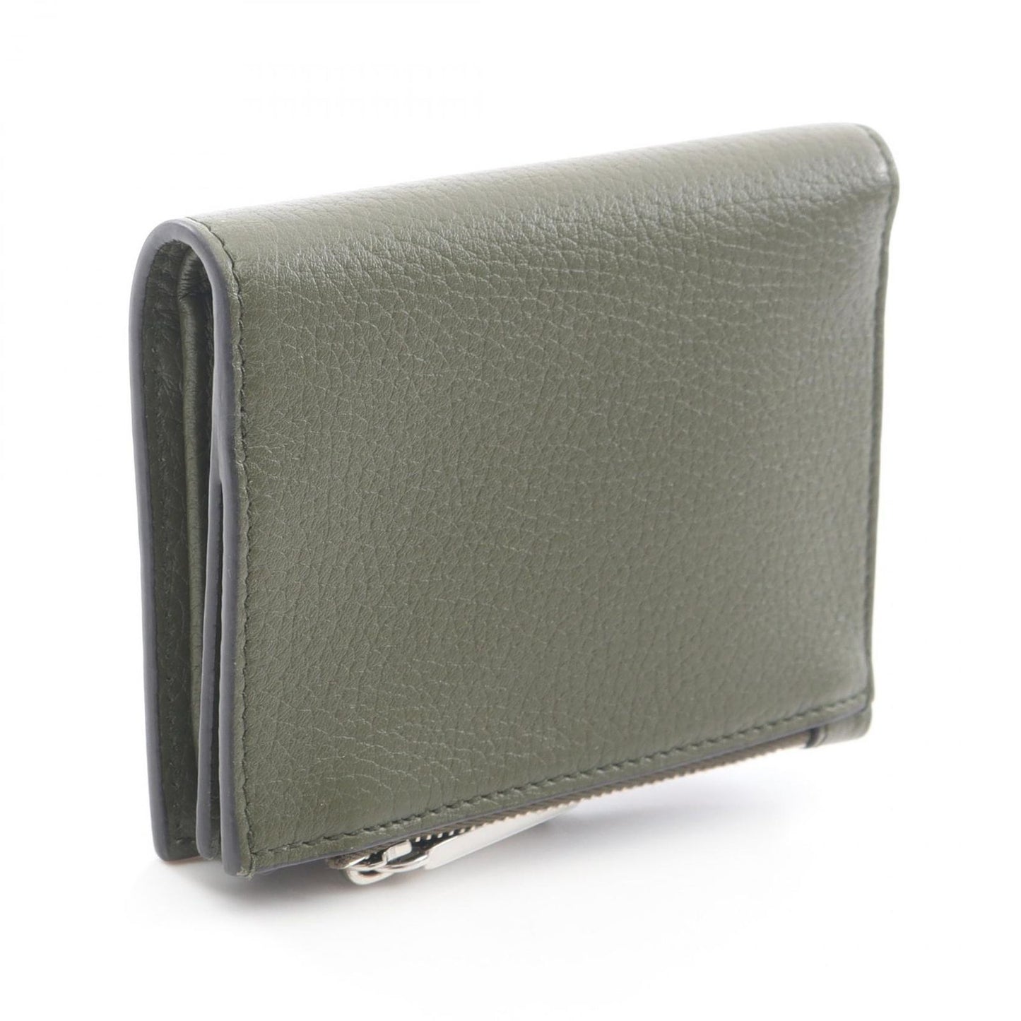 Gucci Bifold Wallet Logo Coin Khaki Leather — view 2