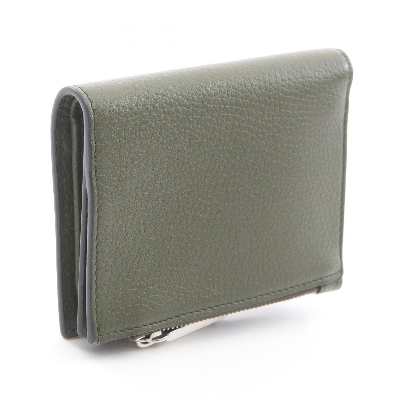 Gucci Bifold Wallet Logo Coin Khaki Leather — view 2