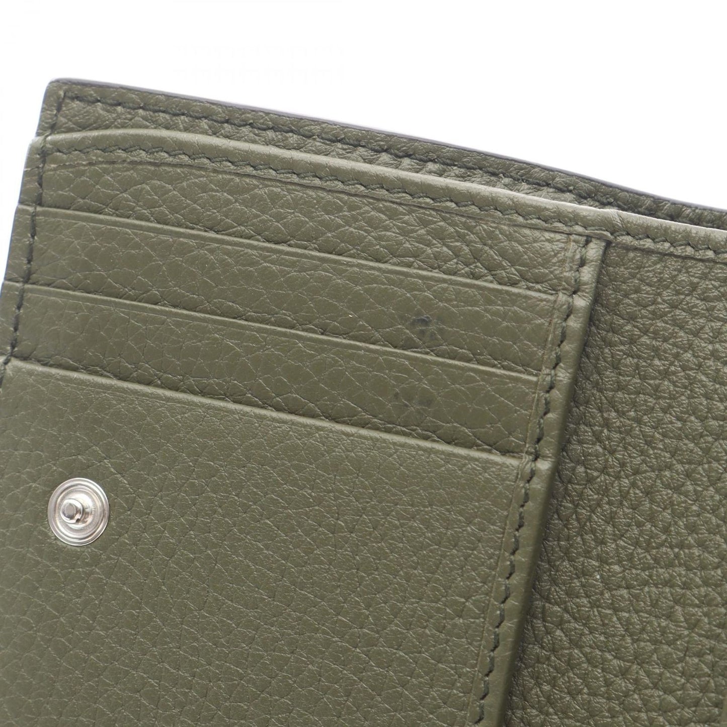 Gucci Bifold Wallet Logo Coin Khaki Leather — view 6
