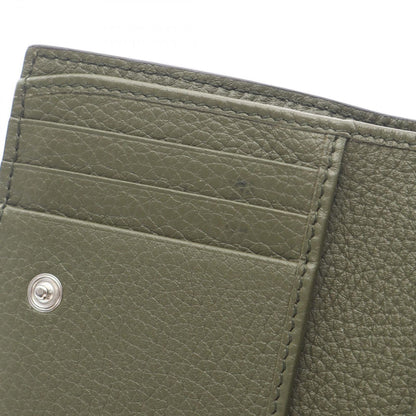 Gucci Bifold Wallet Logo Coin Khaki Leather — view 6