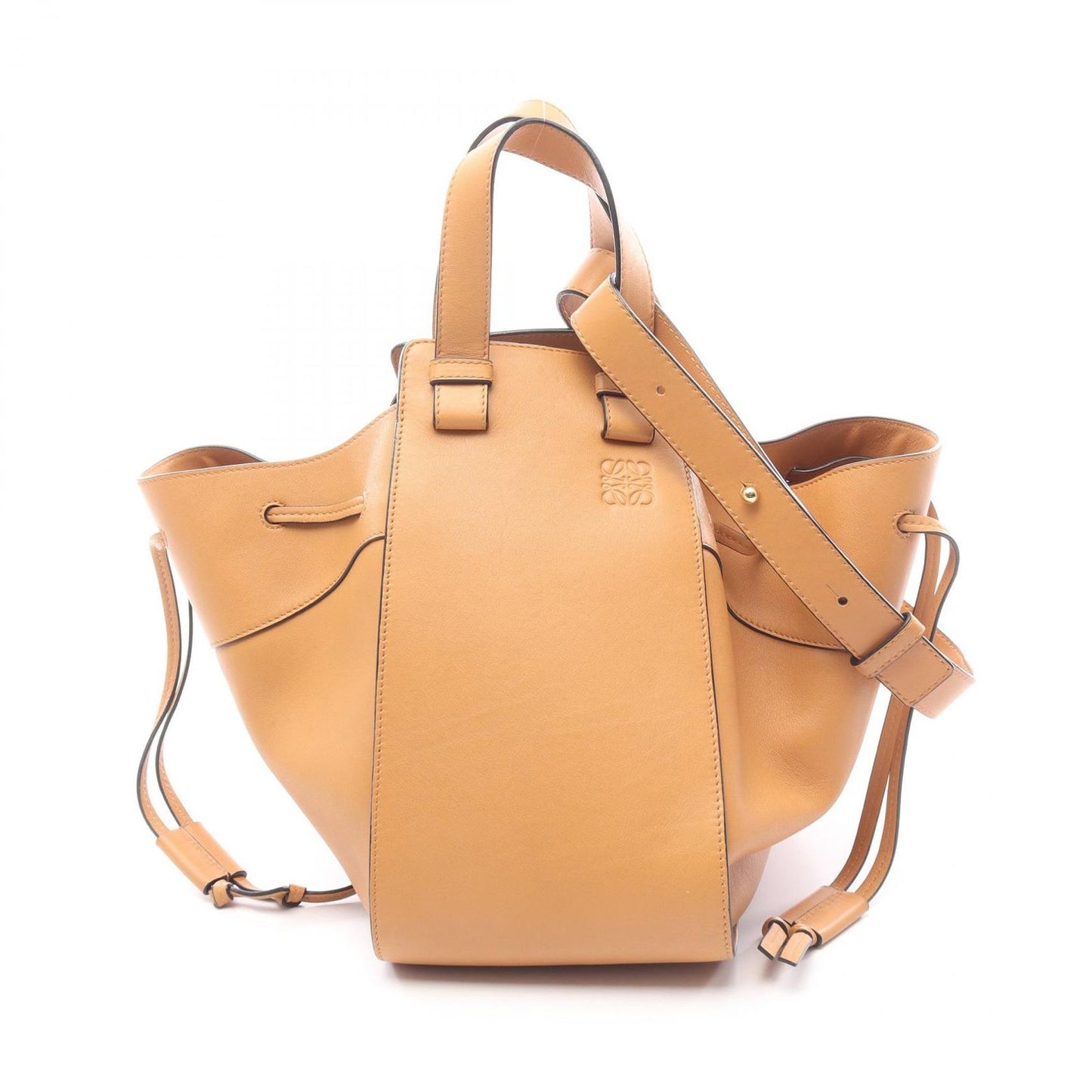 Loewe Handbag 2-Way Camel Leather Hammock