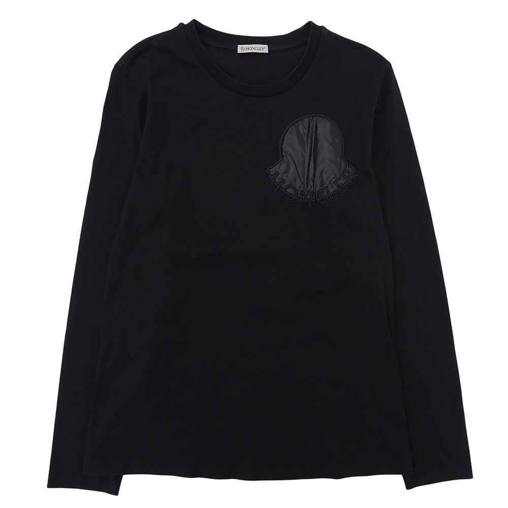Moncler Cotton Logo Long Top Black XS