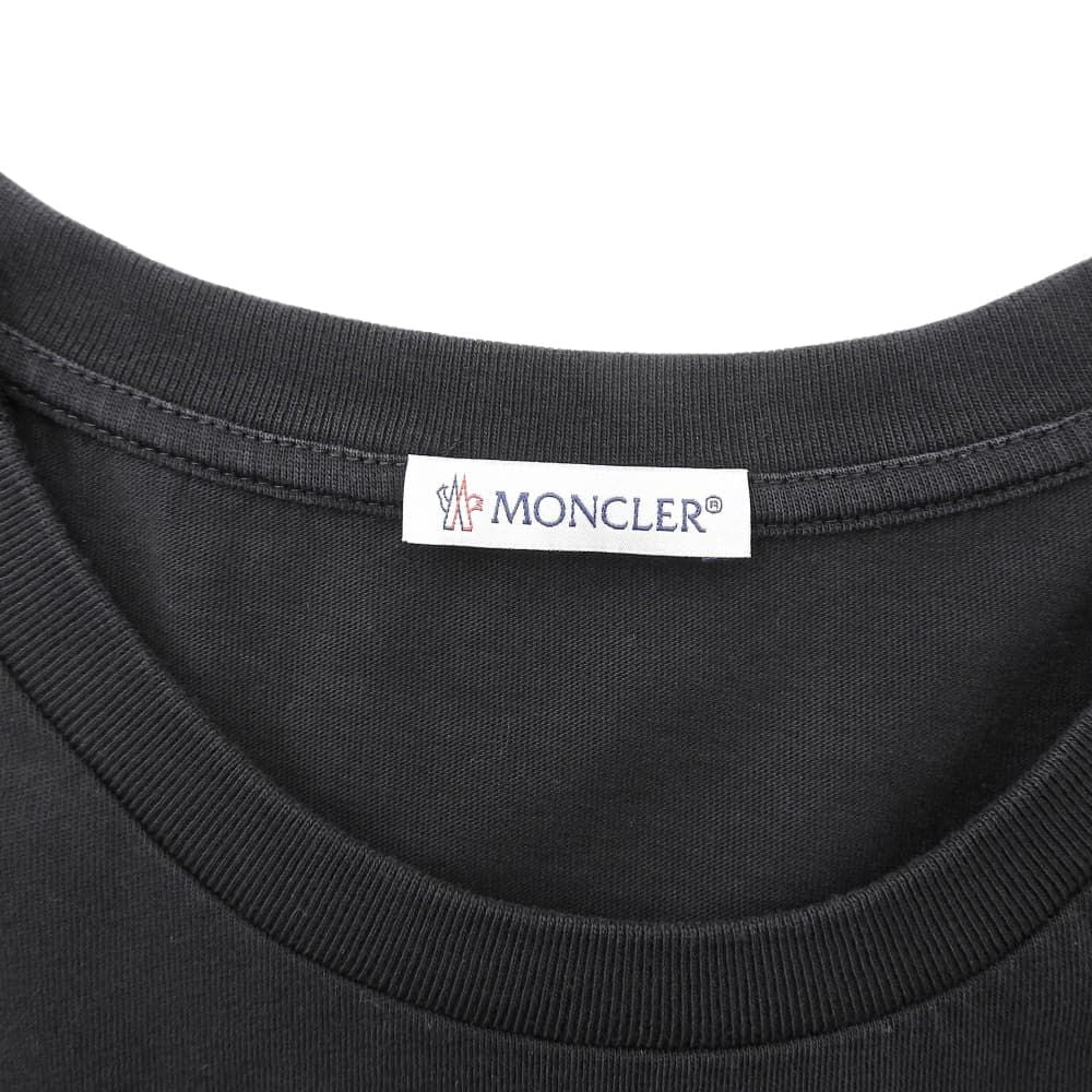 Moncler Cotton Logo Long Top Black XS — view 3