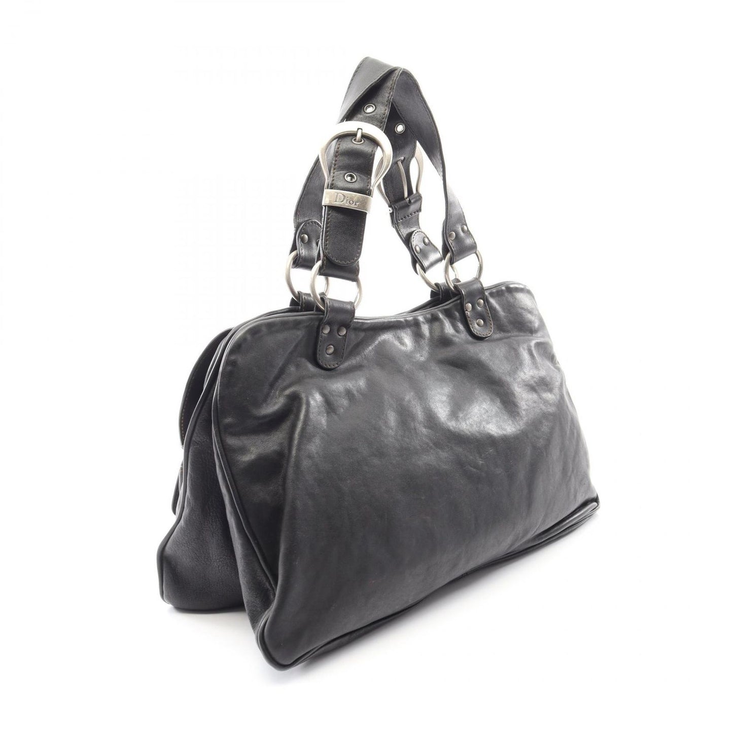 Dior Handbag Gaucho Black Leather Hand — view 2