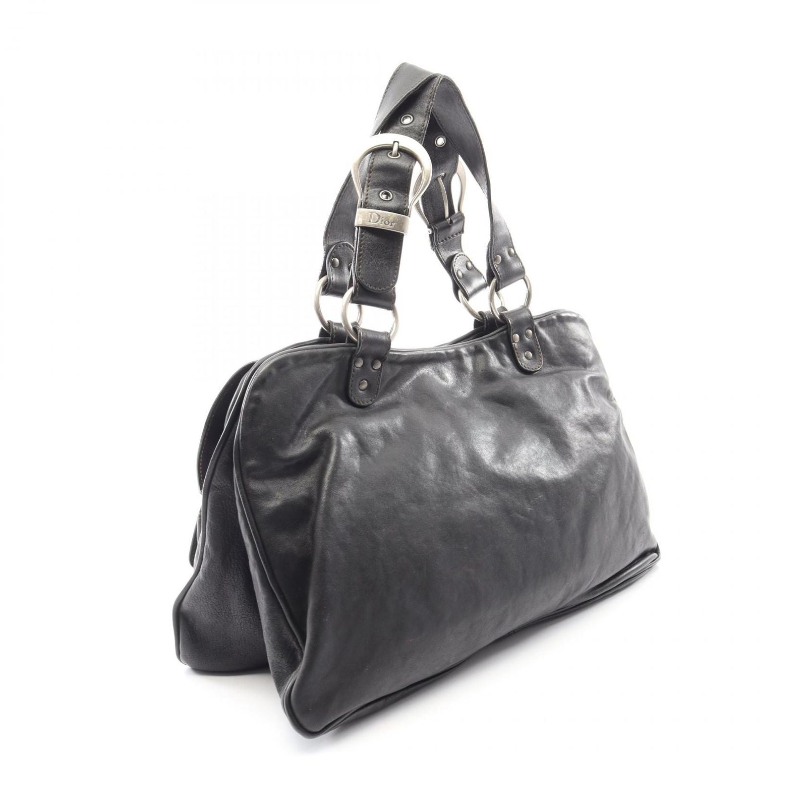 Dior Handbag Gaucho Black Leather Hand — view 2