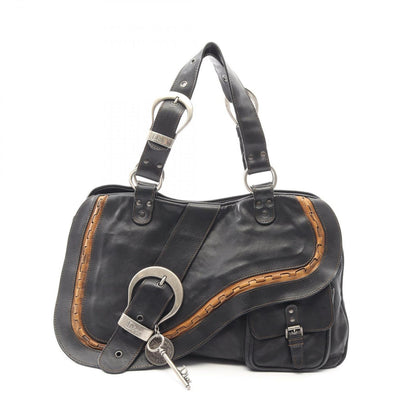 Dior Handbag Gaucho Black Leather Hand