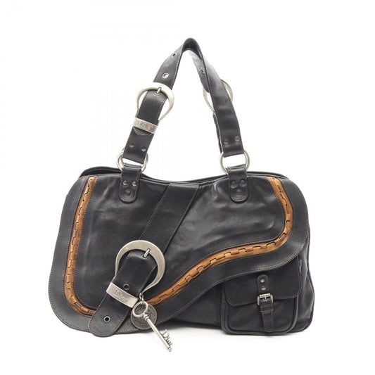 Dior Handbag Gaucho Black Leather Hand