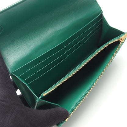 Bottega Veneta Bifold Wallet Cassette Maxi Intrecciato Green Leather — view 3
