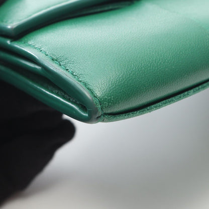 Bottega Veneta Bifold Wallet Cassette Maxi Intrecciato Green Leather — view 8