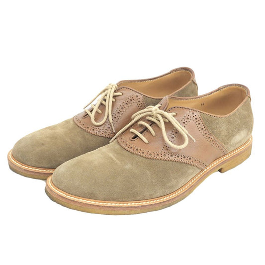 Brunello Cucinelli Leather Suede Combination Saddle Shoes Brown