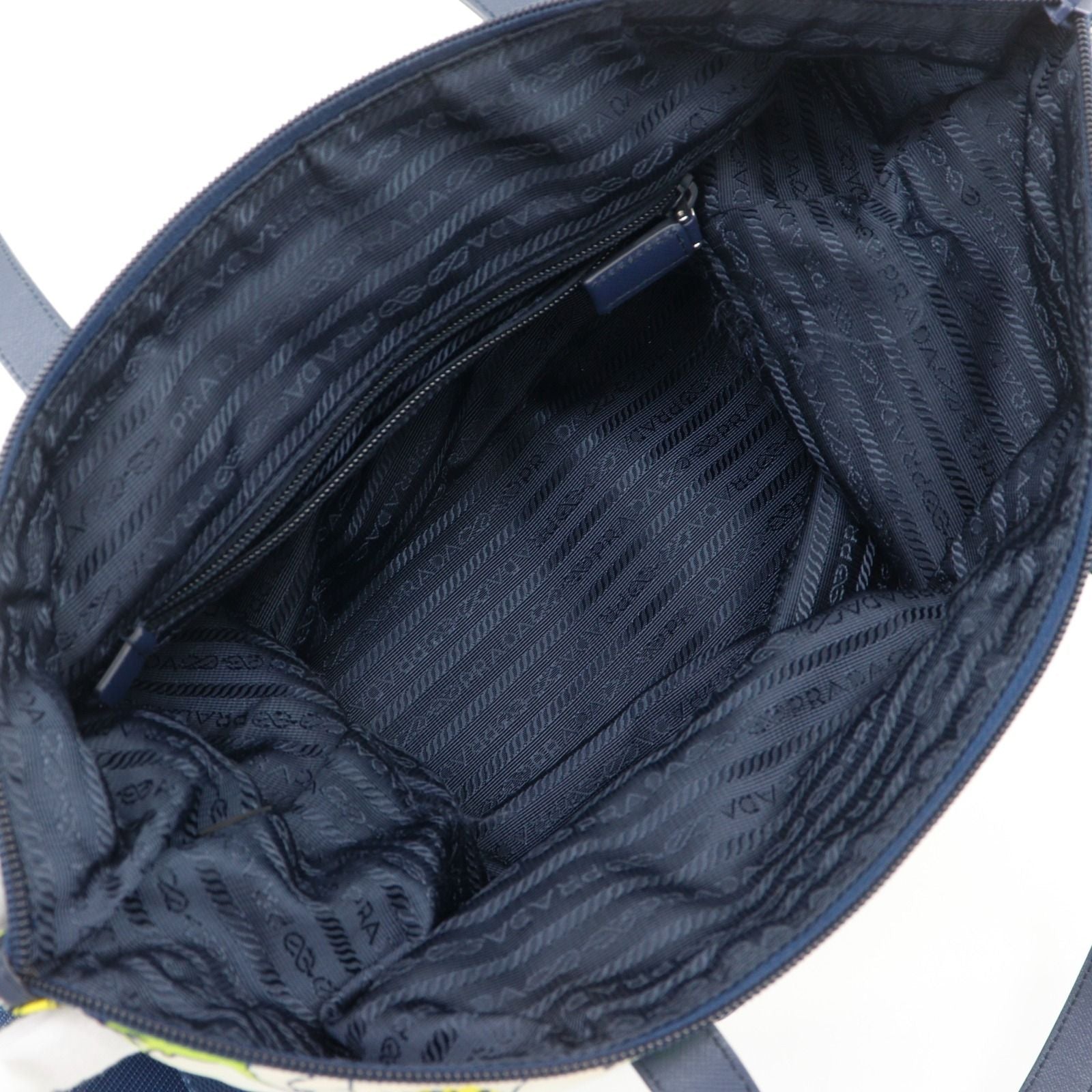 Prada 2-Way Shoulder Nylon Yellow Green LadyTote Bag — view 6