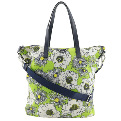 Prada 2-Way Shoulder Nylon Yellow Green LadyTote Bag