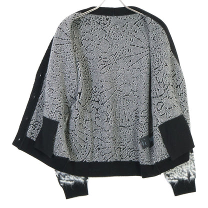 Saint Laurent Paris Black White Mohair Cardigan — view 3