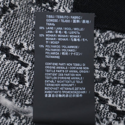 Saint Laurent Paris Black White Mohair Cardigan — view 5