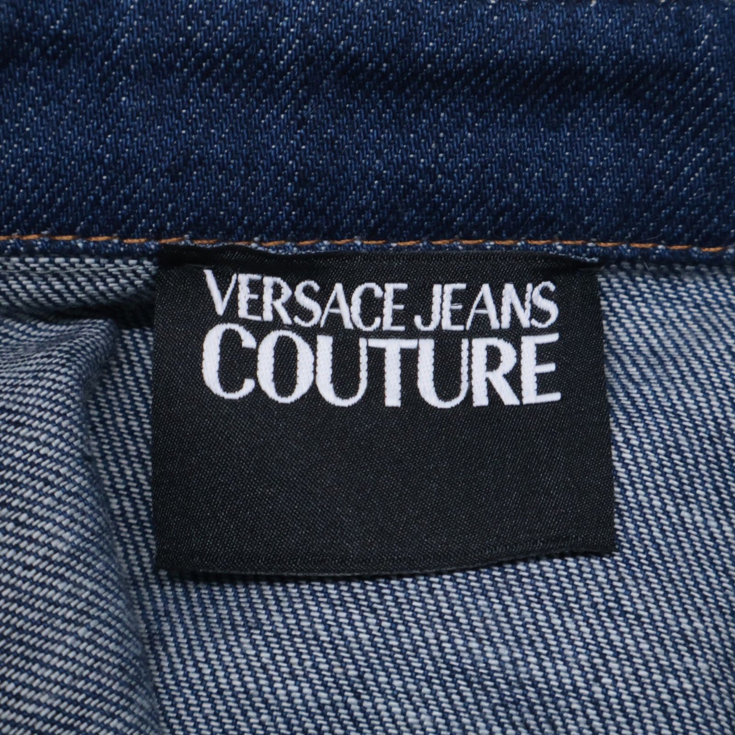 Versace Jeans Indigo Multicolor Gold Button Denim Combination Shirt 36 — view 3