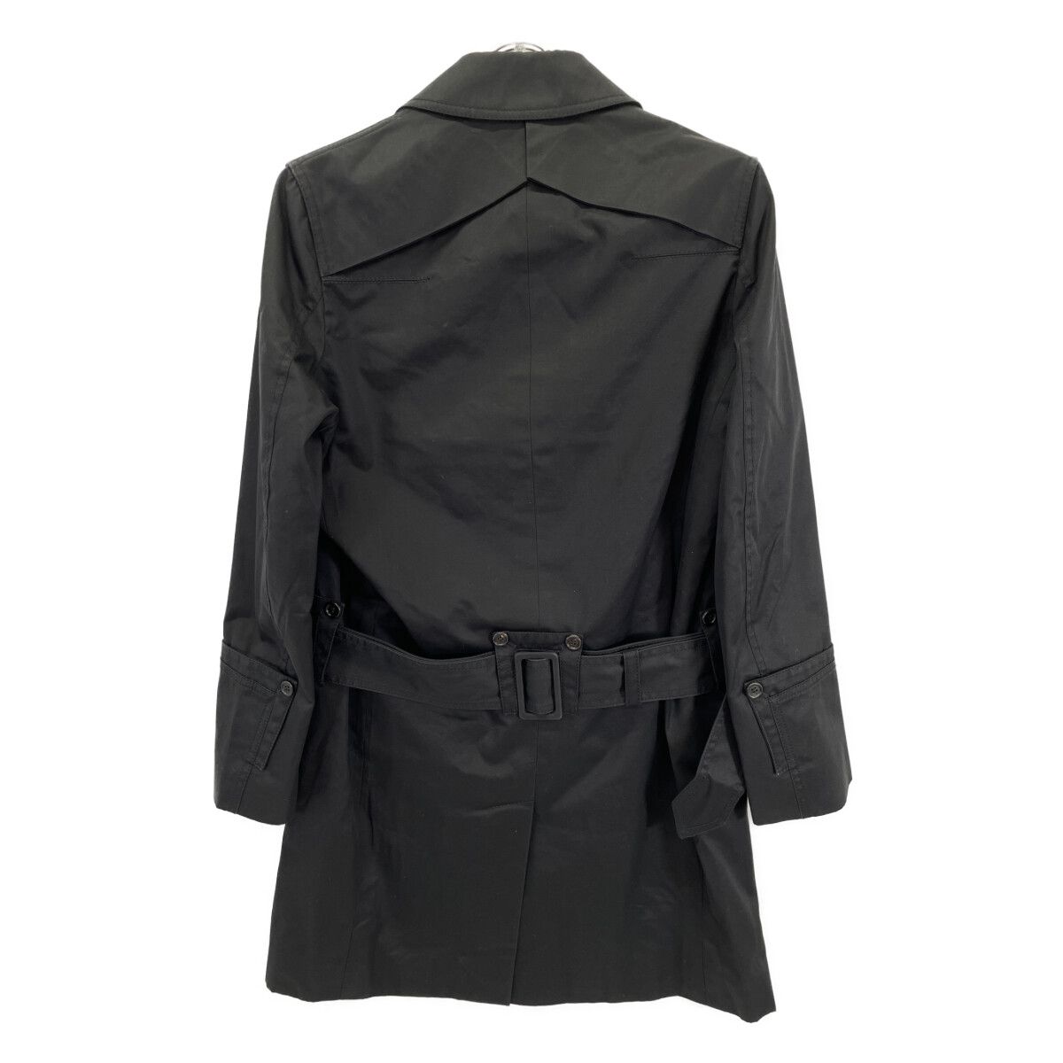 Dior Chris Van Ash Era Black Double Breasted Belted Trench Coat 44 — view 2