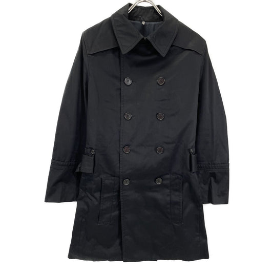 Dior Chris Van Ash Era Black Double Breasted Belted Trench Coat 44