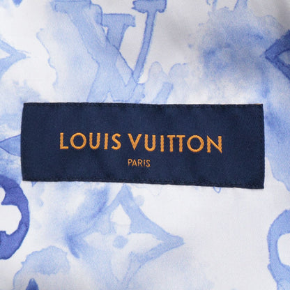 Louis Vuitton Leather Monogram Denim Contrast Zip Up Jacket 48 — view 5