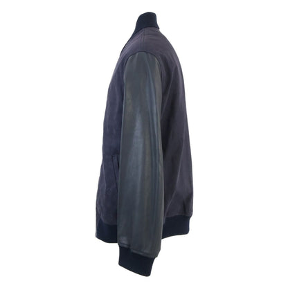 Louis Vuitton Leather Monogram Denim Contrast Zip Up Jacket 48 — view 2