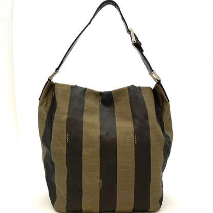 Fendi Pecan Pattern Bag Nylon Brown