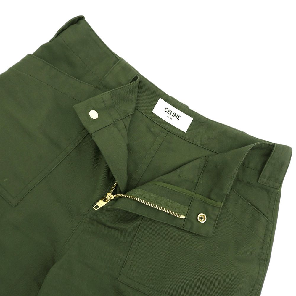 Celine Triomphe Button Cargo Pocket Baker Pants — view 3