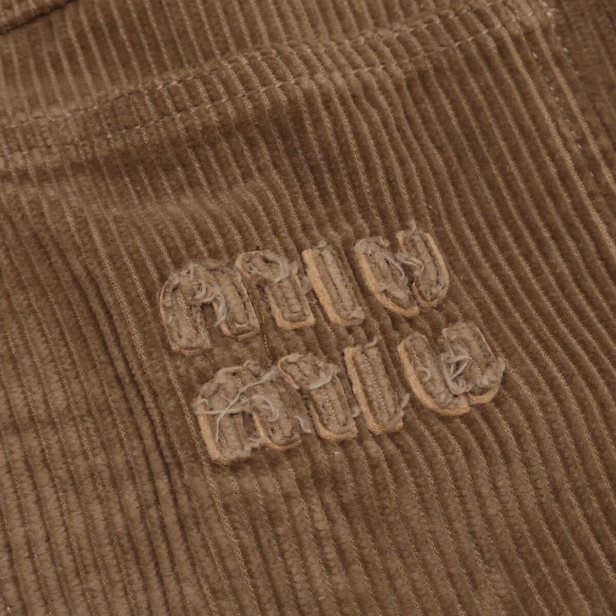 Miu Miu Back Logo Corduroy Wide Pants 38 — view 7