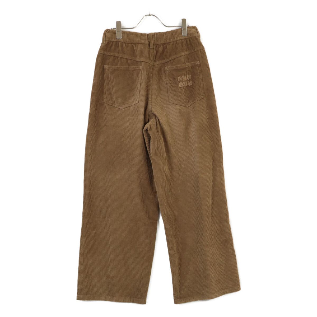 Miu Miu Back Logo Corduroy Wide Pants 38 — view 2