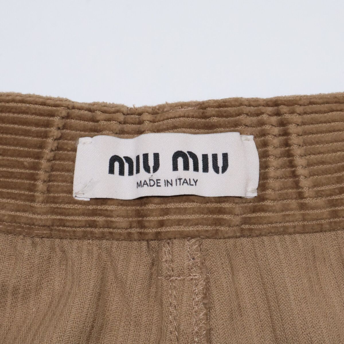 Miu Miu Back Logo Corduroy Wide Pants 38 — view 4