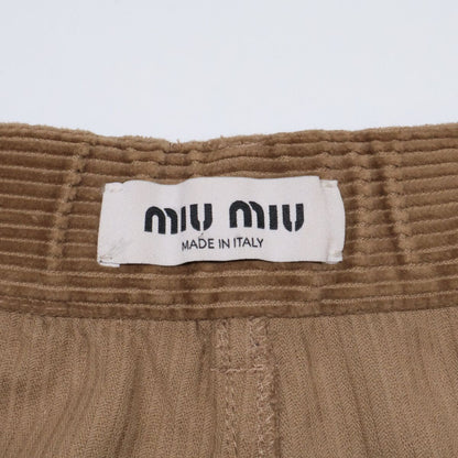 Miu Miu Back Logo Corduroy Wide Pants 38 — view 4