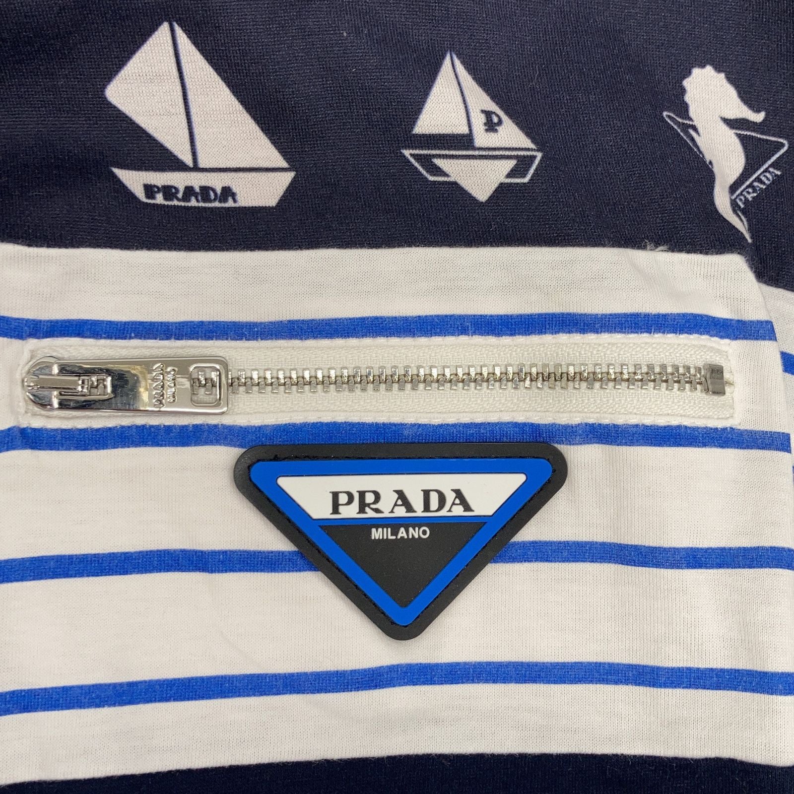 Prada Navy Marine Shoulder Bag — view 9