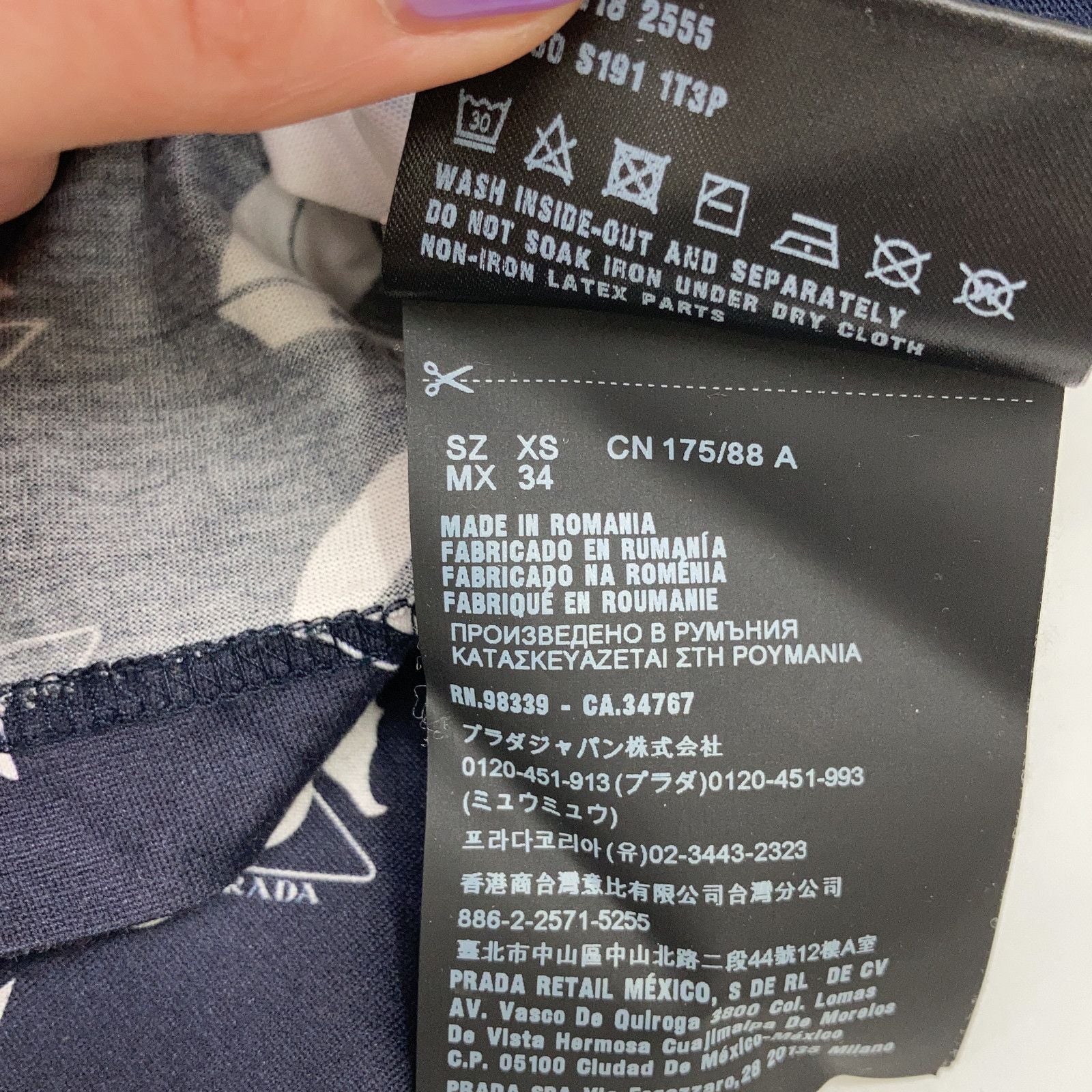 Prada Navy Marine Shoulder Bag — view 3