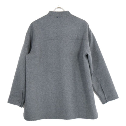 Max Mara Maxmara Gray Costanza Pure Wool Shirt Jacket 38 — view 2