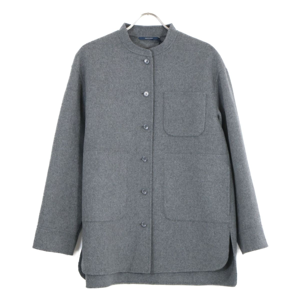 Max Mara Maxmara Gray Costanza Pure Wool Shirt Jacket 38