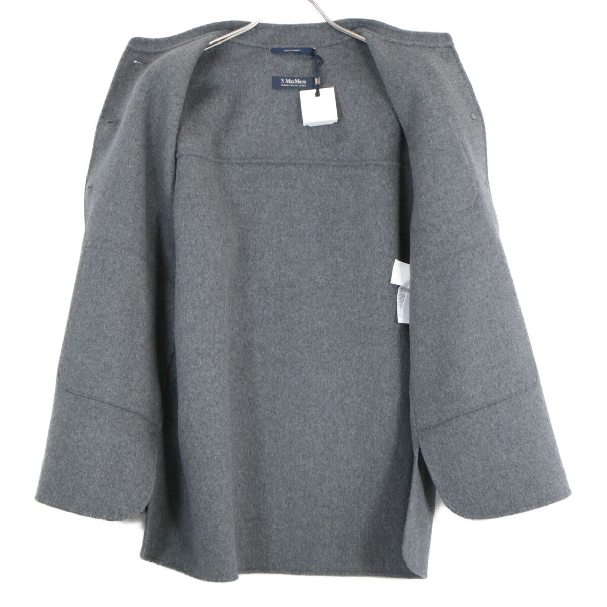 Max Mara Maxmara Gray Costanza Pure Wool Shirt Jacket 38 — view 3