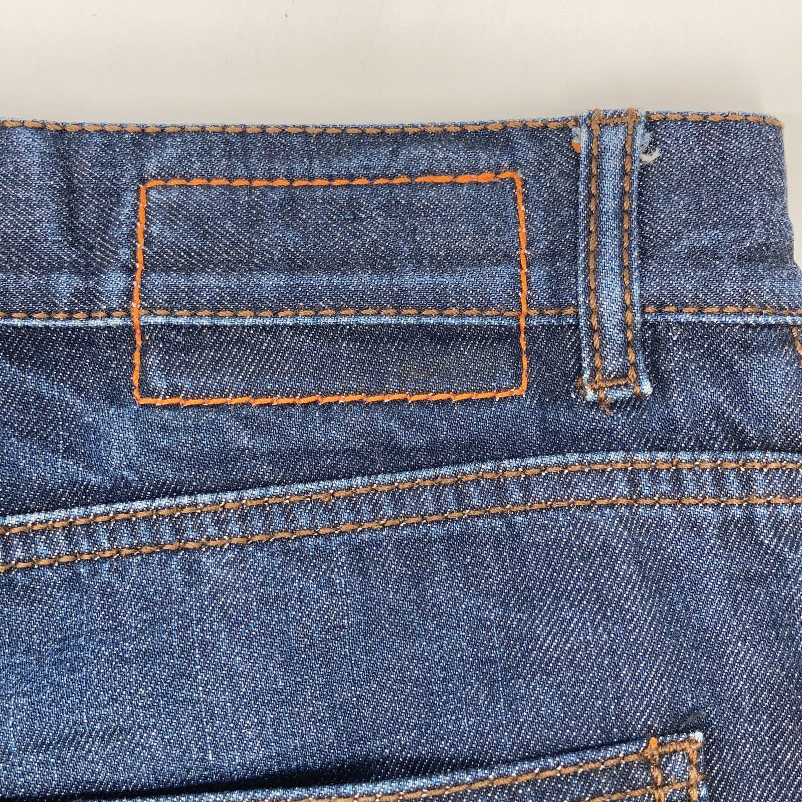 Hermes Series Button Selvedge Leather Patch Denim Indigo 40 Jeans — view 9