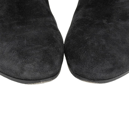 Louis Vuitton Suede LV Donna Line Chunky Heels Boots Shoes Black — view 4