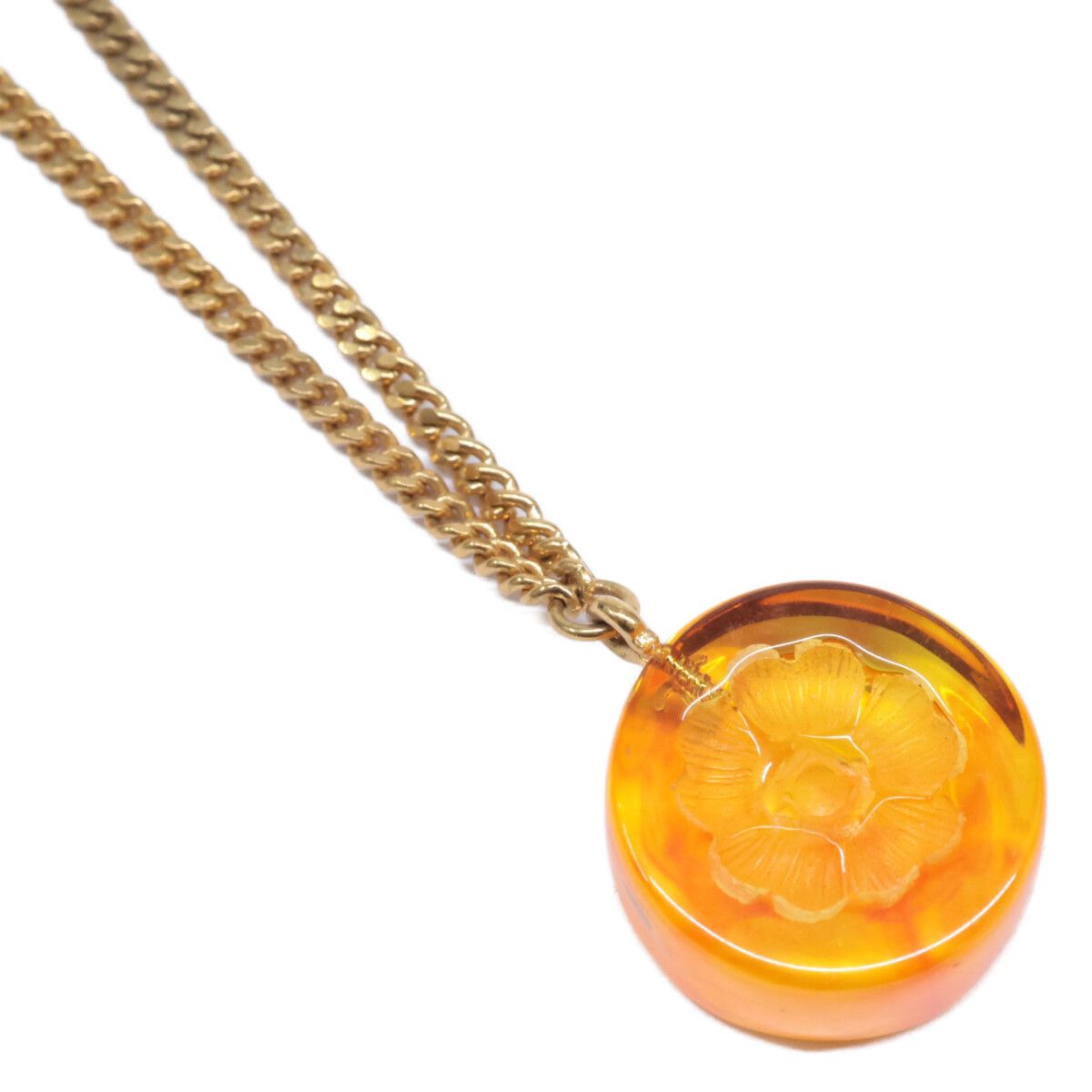 Chanel CC Logo Amber Necklace — view 2