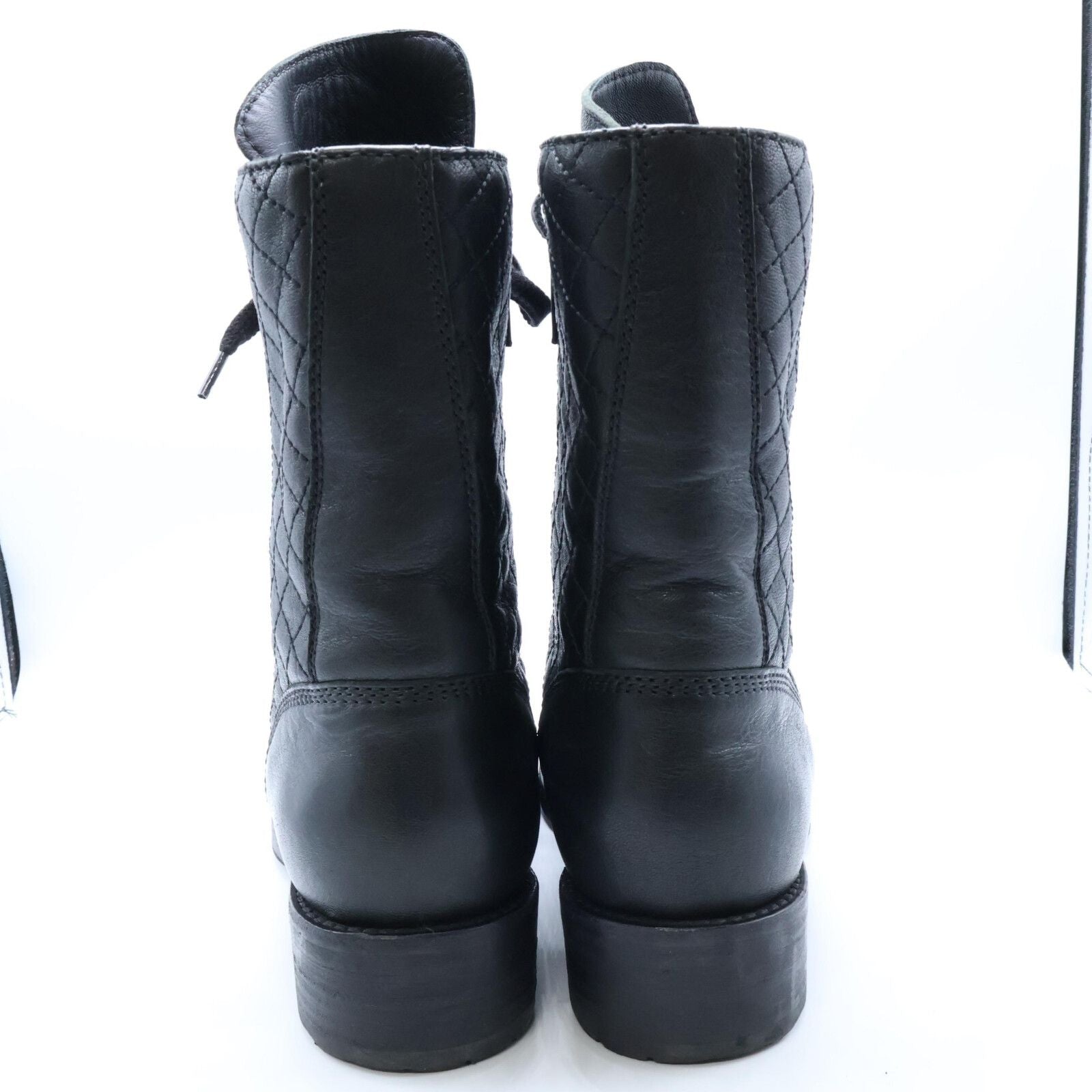Chanel CC Logo Quilted Zip Boot — view 3