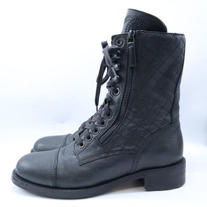 Chanel CC Logo Quilted Zip Boot — view 2