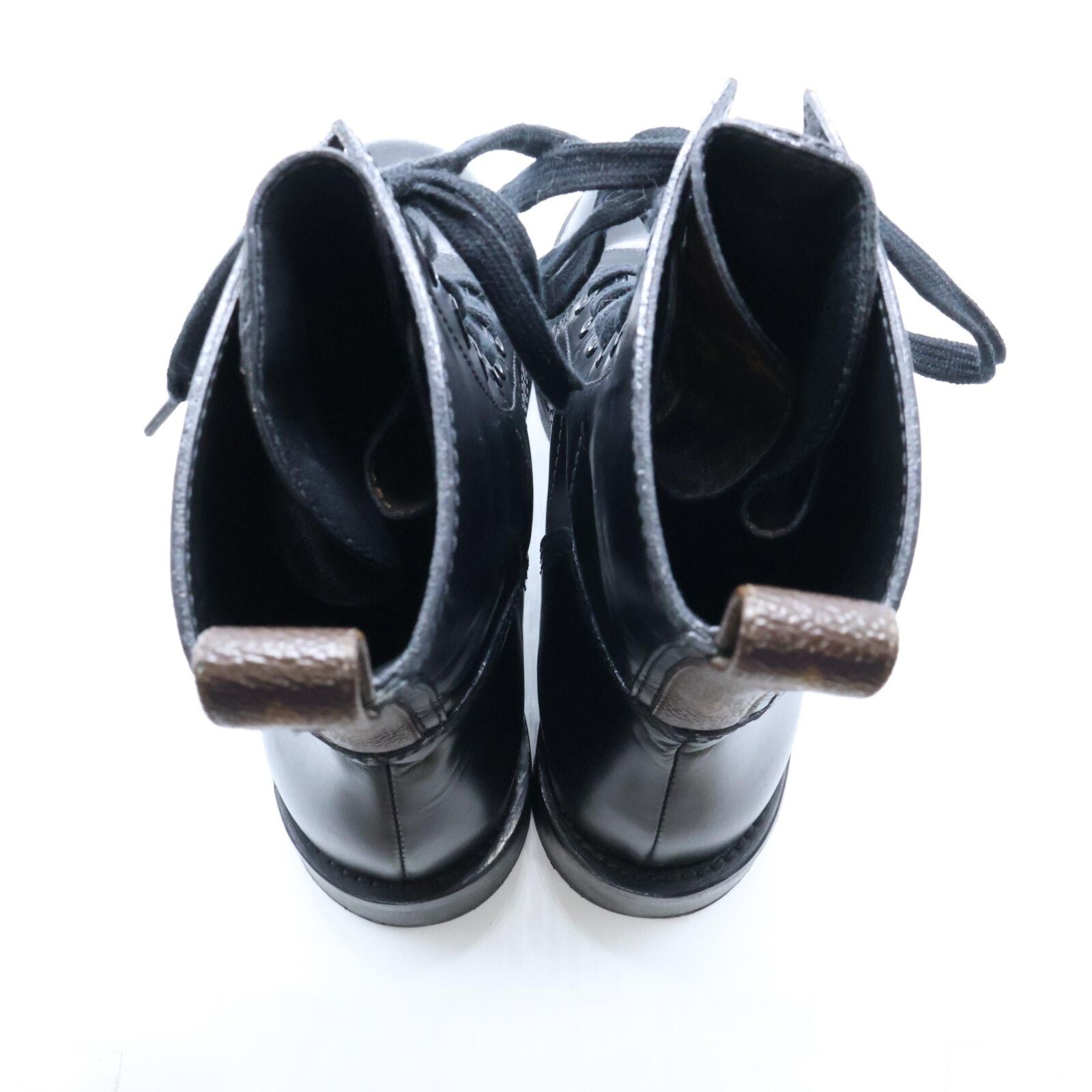 Louis Vuitton Metropolis Line Monogram Leather Ankle Lace Up Short Boots — view 5
