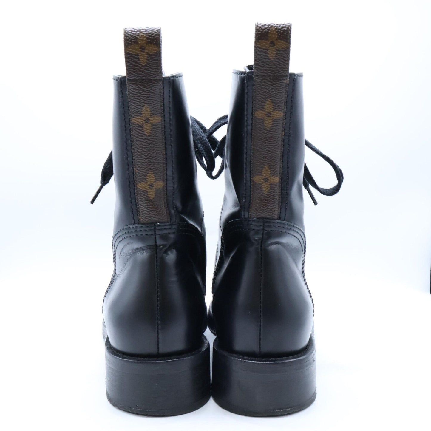 Louis Vuitton Metropolis Line Monogram Leather Ankle Lace Up Short Boots — view 3